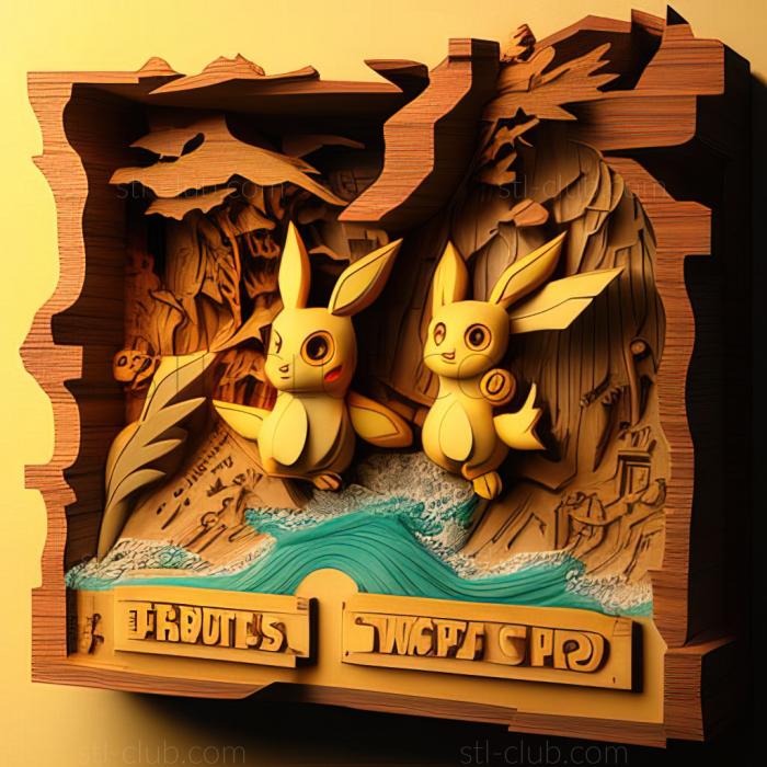 3D модель Cheers on Castaways Isle Pikachu Pochama Drifting Chron (STL)